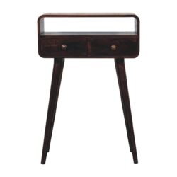 Mini Curved Console Table - Walnut