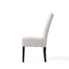 Carter - 5 Tuft Dining Chair With Button Tufted Backrest And Espresso Legs - Ivory - Image 3