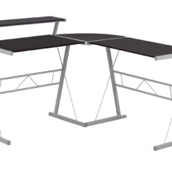 Computer Desk, Home Office, Corner, L Shape, Laptop, Durable Construction - Espresso