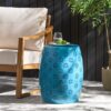 Soleil - Barrel Shaped Side Table - Blue - Image 4