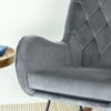 Hannah - Mid-Century Modern Rocking Chair - Gray - Image 3
