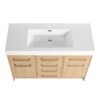 Original 48" Freestanding Bathroom Vanity With Resin Sink Soft Closing Doors And Drawers Plywood Construction - Oak - Image 10