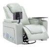 270° Swivel Power Recliner Individual Seat Home Theater Recliner With Surround Sound, Cup Holder, Removable Tray Table, Hidden Arm Storage For Living Room - Gray - Image 13