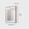 20 X 28" Bathroom Medicine Cabinet With Mirror Wall Mounted LED Bathroom Mirror Cabinet With Lights, Anti-Fog, Waterproof, Dimmable, 3000K~6000K, Single Door, Touch Swich, Storage Shelves - Silver - Image 5