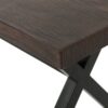 Modern Industrial Outdoor Aluminum Dining Bench With Steel Frame - Brown / Black - Image 6