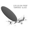 24" Round Tempered Glass Table Top Glass 1 / 4" Thick Round Polished Edge - Black - Image 5