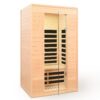 Hemlock - 2 Person Far Infrared Roof Embedded Indoor Sauna Room - Natural Wood - Image 6