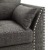 Laurissa - Linen Sofa With 4 Pillows - Light Gray - Image 3