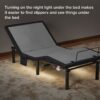 Ergonomic Twin Long Size Adjustable Bed With Zero Gravity Base - Gray - Image 5