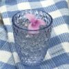Elegant Diamond Cut Acrylic Glasses (Set of 4) 12Oz, Bpa Free - Blue - Image 6