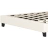 Full Size Upholstered Princess Bed With Crown Headboard, Full Size Platform Bed With Headboard And Footboard - White / Pink - Image 8