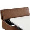 Twin Size Folding Ottoman Sleeper Bed With Mattress Convertible Guest Bed - Brown - Image 21