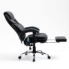 Massage Reclining Office Chair With Footrest, High Back Computer Chair Home Desk Ergonomic Executive Office Chair With Armrests, Adjustable Height - Black - Image 14