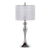 Ashland - Contemporary Table Lamp Round Clear Crystal Beads (Set of 2) - Polished Nickel - Image 2