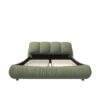 Queen Size Luxury Upholstered Platform Bed With Oversized Padded Backrest And Solid Wood Frame, Suitable For Multiple Heights Of Mattresses - Green - Image 15