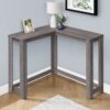 Corner Accent Console Table For Entryway, Contemporary And Modern - Gray - Image 9