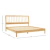 Mid-Century Modern Solid Wood King Spindle Bed - Black - Image 5