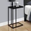 Accent Table, C - Shaped, Durable Construction - Black - Image 4