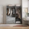 Open Wardrobe Storage For Bedroom - Gray - Image 24