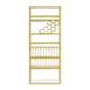 LED Tall LED Tall Wine Rack Freestanding Floor, 7 Tier Wine Baker Rack With Glass Holder & Wine Storage, Industrial Wine Display Shelf Wine Bar Cabinet For Bar - White / Gold - Image 17