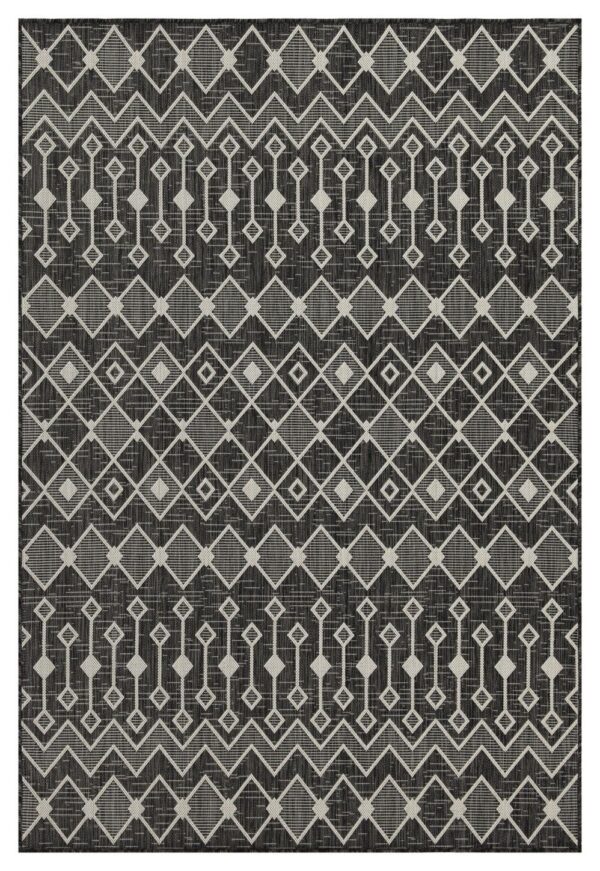 Sunshine - 5'3" X 7'3" Indoor, Outdoor Area Rug - Anthracite