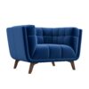 Addison - Velvet Lounge Chair - Dark Blue - Image 10