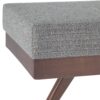 Chanelle - Mid Century Ottoman Bench - Pebble Gray - Image 5