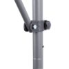 Manual Retractable Patio Awning UV Resistant Polyester Sun Shade & No Drill Installation - Gray - Image 5