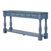 Console Table Long Console Table With Drawers And Shelf For Entryway, Hallway, Living Room - Navy - Image 14
