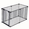 Adjustable Safety Gate 6 Panels Play Yard Metal Doorways Fireplace Fence Christmas Tree Fence Gate For House Stairs Gate Prohibited Area Fence - Black - Image 5