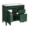Bathroom Vanity With Top Sink, Modern Bathroom Storage Cabinet, 2 Drawers And A Tip-Out Drawer, Single Sink Bathroom Vanity - Green - Image 13