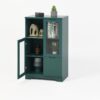 Modern Painted Cabinet With Glass Doors And Drawer - Green - Image 16
