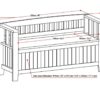 Acadian - Entryway Storage Bench - Distressed Gray - Image 2