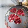 Christmas Ball Ornaments, Glass Decorative Hanging Ball Christmas Tree Ornaments For Holiday Party Decorations (Set of 4) - Multi - Image 3