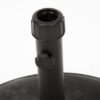 Stylish Concrete Umbrella Base With Iron Support Pole - Black - Image 4