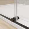 Frameless Double Sliding Soft Close Bathtub Shower Door, 5 / 16" Clear Nano Coated Tempered Glass And 304 Stainless Steel Handle - Matte Black - Image 6