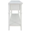 Classic Retro Style Console Table With 3 Top Drawers And Open Style Bottom Shelf - Antique White - Image 5