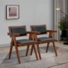 Athena - Dining Chair (Set of 2) - Black / Brown - Image 6