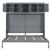 Full Size Murphy Wall Bed With Top Cabinets Space Saving - Gray - Image 10