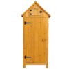 Outdoor Storage Cabinet Tool Shed Wooden Garden Shed - Natural - Image 12