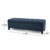 Glouster - Contemporary Storage Ottoman With Button Tufted Design - Navy Blue - Image 4