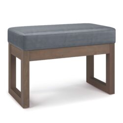 Milltown - Footstool Small Ottoman Bench - Stone Gray