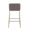 Casper - Fixed Height Contemporary Counter Stool (Set of 2) - Gold / Gray - Image 5