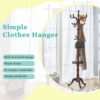 Modern Hanger Multifunctional Coat And Hat Rack With Resin Stainless Steel Storage Optional Crabapple - Walnut - Image 5