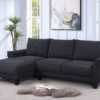 Belle - Sherpa Sectional Sofa With Left Facing Chaise - Black - Image 4