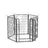 6 Panels Heavy Duty Metal Playpen With Door, Dog Fence Pet Exercise Pen For Outdoor, Indoor - Black - Image 5