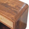 Open Woven Bedside Table, 1 Drawer - Chestnut - Image 9