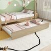 Twin Size House-Shaped Bed With Trundle - Natural - Image 5