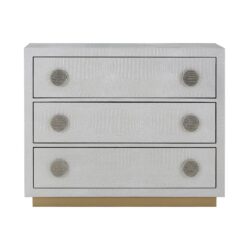 Anpu - Faux Crocodile Skin Console Cabinet - Silver