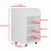 4 Tier Kitchen Island Cart With Spice Rack & Locking Casters, Simple Design Mobile Kitchen Storage Islands For Kitchen Living Room Bedroom - White - Image 6